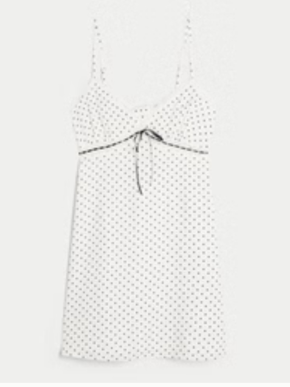 Hollister White Polka Dot Camisole Dress with Black Dots
